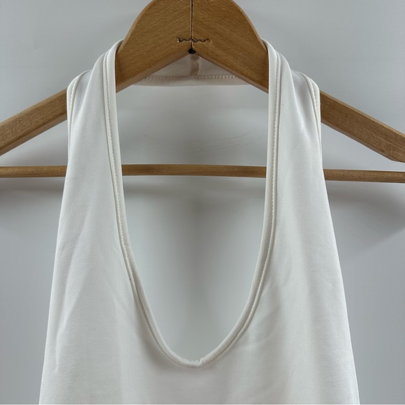 White Halter Neck Bodysuit – Size Medium, Sleek Finish - Picture 3 of 6